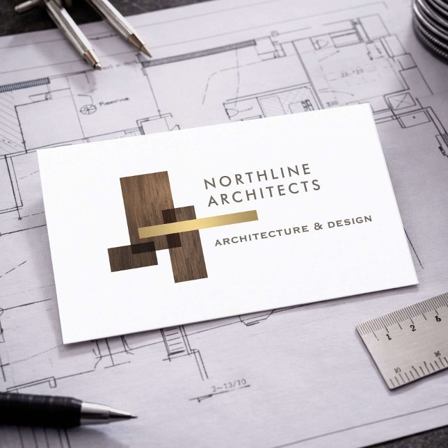 Carte De Visite Modern Architect Firm Logo (Créateur téléchargé)