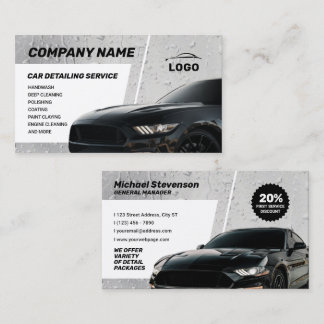 Carte De Visite Modern automotive car detailing