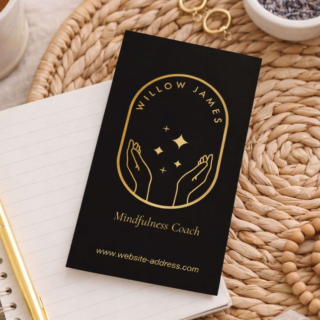 Carte De Visite Modern Celestial Meditation Mindfulness Life Coach (Créateur téléchargé)