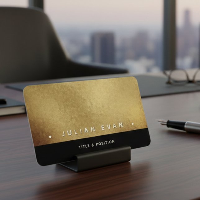 Carte De Visite Modern Chic Trendy Black & Gold Professional (Modern Chic Trendy Black & Gold Professional Business Card)