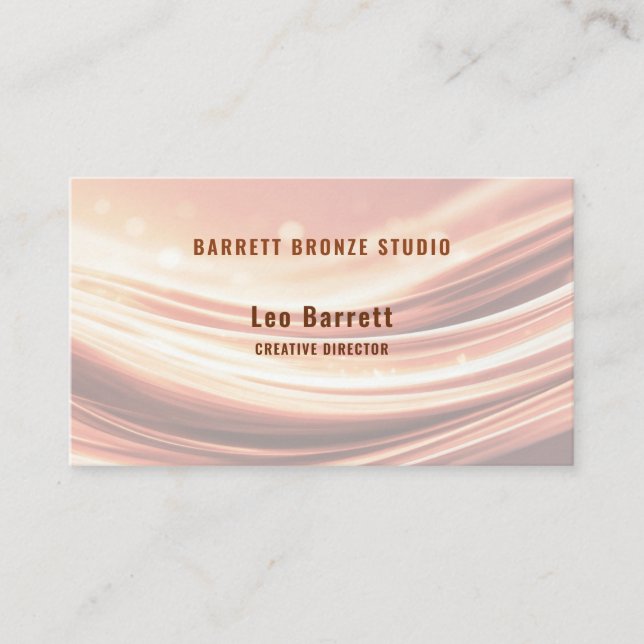 Carte De Visite Modern Copper Fabric Design Professional 名刺 (Devant)
