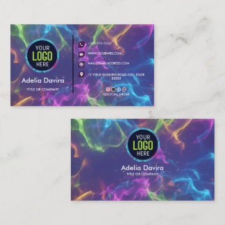 Carte De Visite  Modern Creative Pro– Neon Opal Gemstone Card