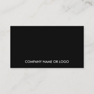Carte De Visite Modern Elegant Black White Simple Company