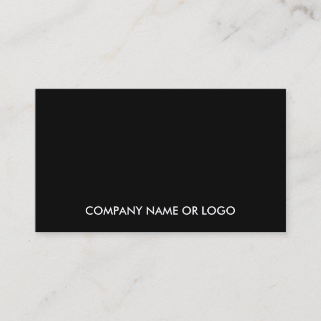 Carte De Visite Modern Elegant Black White Simple Company (Devant)