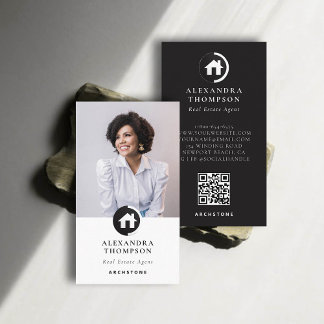 Carte De Visite Modern Elegant Immobilier Manager Photo