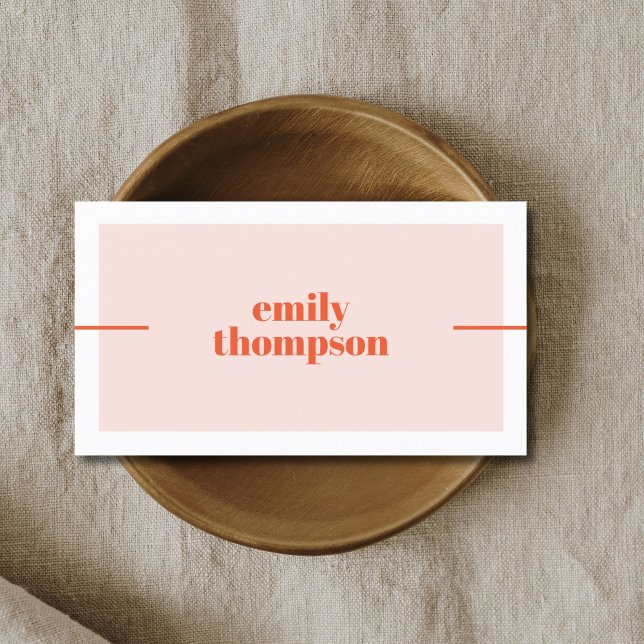 Carte De Visite Modern Elegant Pastel White Consultant (Créateur téléchargé)