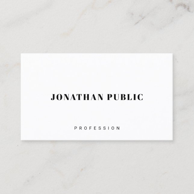 Carte De Visite Modern Elegant Sleek Design Template Professional (Devant)