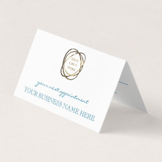 Carte De Visite Modern Elegant Turquoise Custom Business Logo   