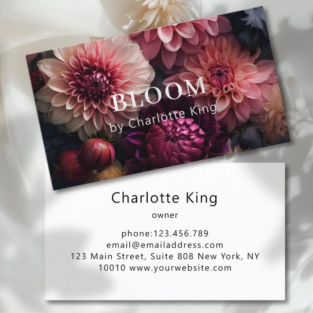 Carte De Visite Modern Flower  (Modern Flower Business Card)