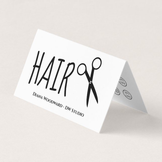 Carte De Visite Modern Hairdressers Loyalty (Devant)