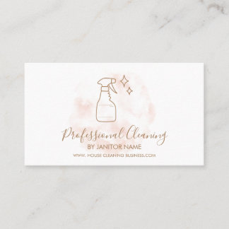 Carte De Visite Modern House Cleaning Service & Maid