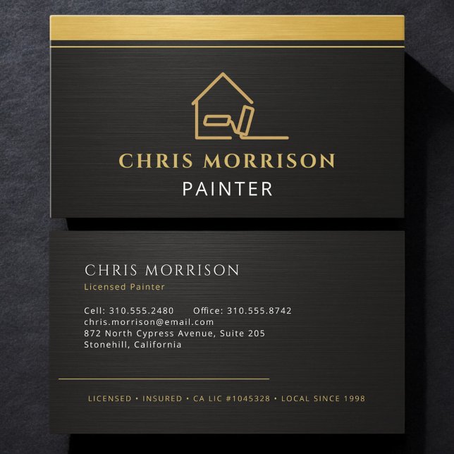 Carte De Visite Modern House Painting Painter  (Créateur téléchargé)