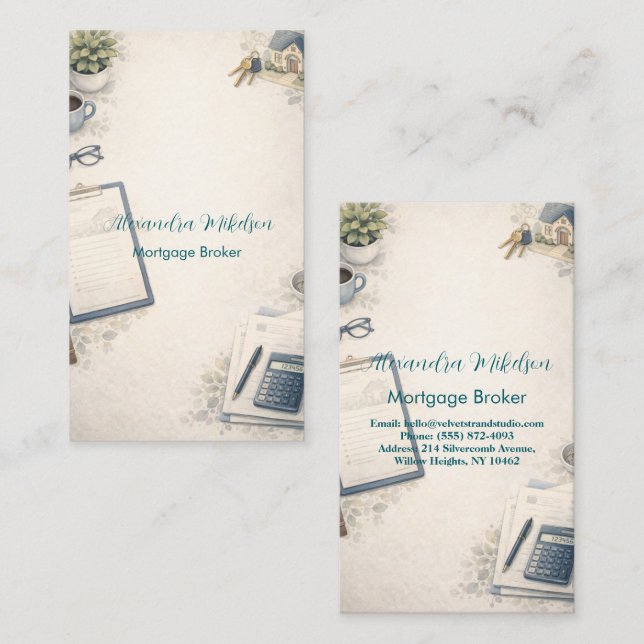 Carte De Visite Modern Insurance Advisor Professional  (Devant / Derrière)