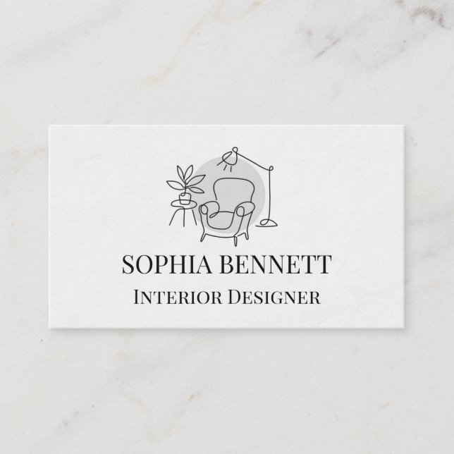 Carte De Visite Modern Interior Design Business Card (Devant)