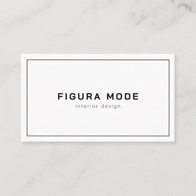 Carte De Visite Modern Interior Designer Business Card (Devant)