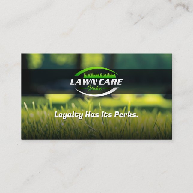 Carte De Visite Modern Lawn Care & Landscaping Loyalty Card (Devant)