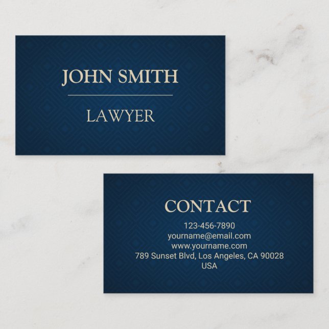 Carte De Visite Modern Lawyer Business Card (Devant / Derrière)