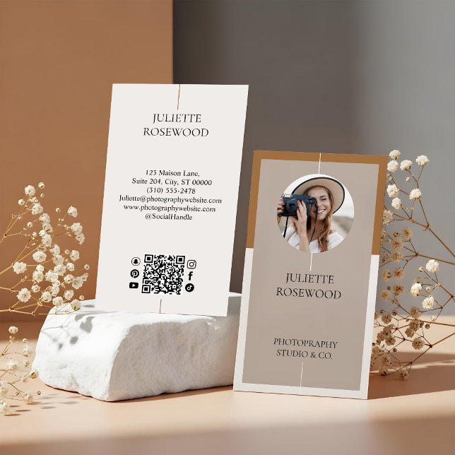 Carte De Visite Modern Minimal Photo Photography Professional (Modern Minimal Photo Photography Professional Business Card)