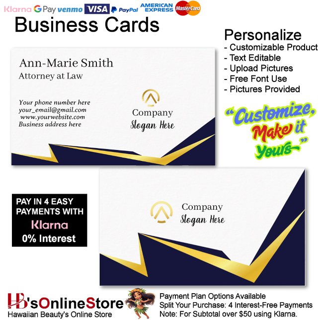 Carte De Visite Modern Minimalist Company Orange Yellow Black  (Modern Minimalist Company Orange Yellow Black Logo Business Cards.)