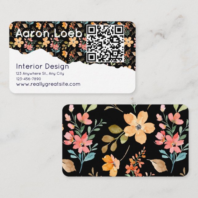 Carte De Visite Modern Minimalist Professional Business Card (Devant / Derrière)