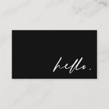 Modern minimalist professional business card