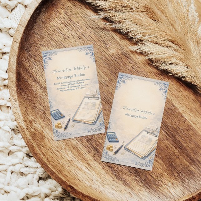 Carte De Visite Modern Mortgage Broker Business (Créateur téléchargé)