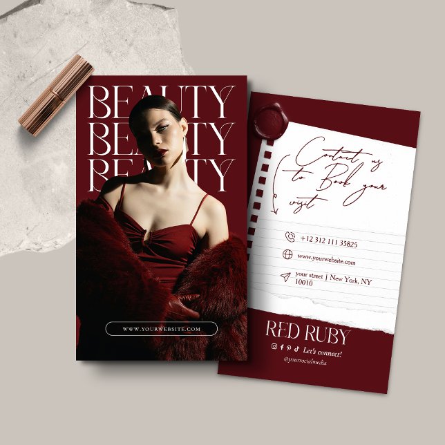 Carte De Visite Modern Photo Fashion Business Card (Créateur téléchargé)