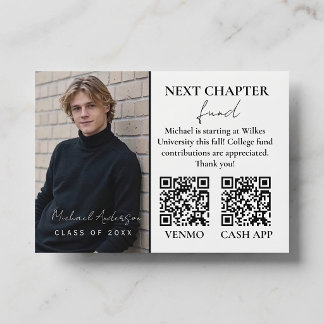 Carte De Visite Modern Photo Graduation Announcement Card