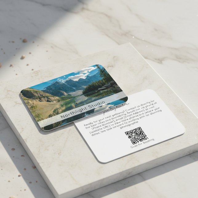 Carte De Visite Modern Photography QR Code Camera Photographer (Créateur téléchargé)