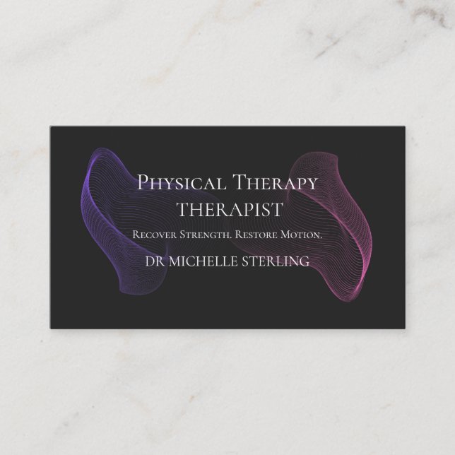 Carte De Visite Modern Physical Therapy Appointment Reminder Card (Devant)