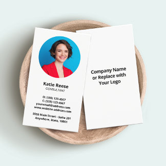 Carte De Visite Modern Professional Ajouter photo et logo
