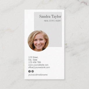 Carte De Visite Modern Professional Ajouter Votre Logo Immobilier