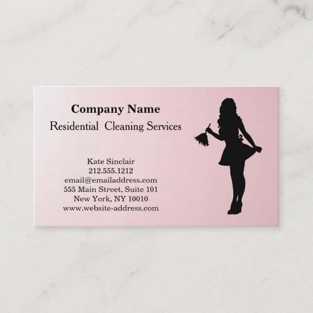 Carte De Visite Modern Professional Cleaning Service Business Card (Devant)