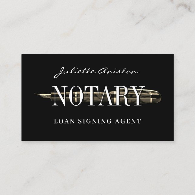 Carte De Visite Modern professional notary public Business Card (Devant)