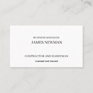 Carte De Visite Modern Script Typography Business Card