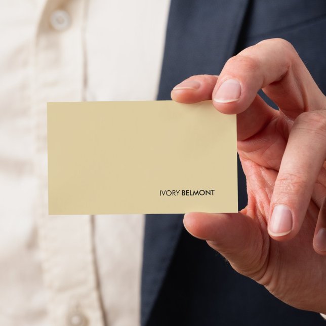 Carte De Visite Modern Simple Yellow White Minimal (Modern Simple Yellow White Minimal Business Card)