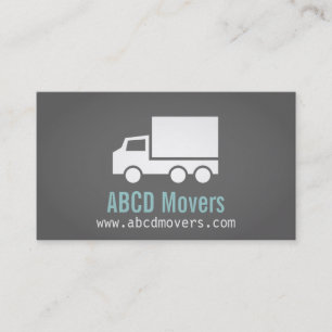 Carte De Visite Modern, Sleek, Chic, Mover Company, camion blanc