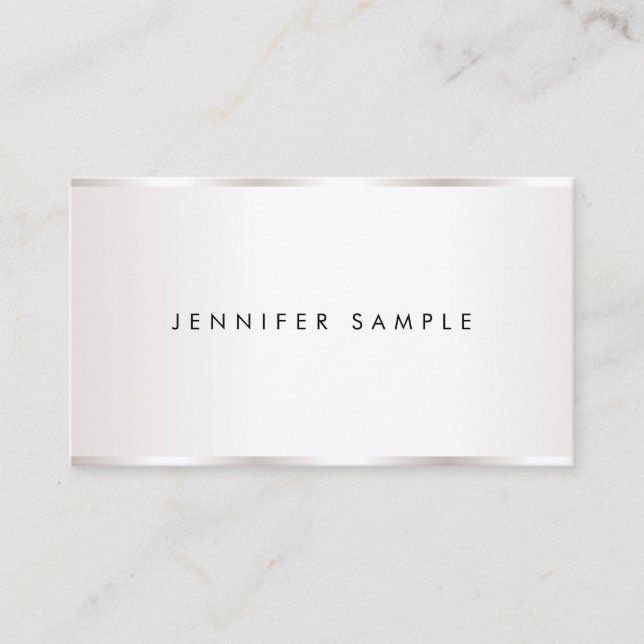Carte De Visite Modern Sleek Design Template Luxe Premium Silk (Devant)