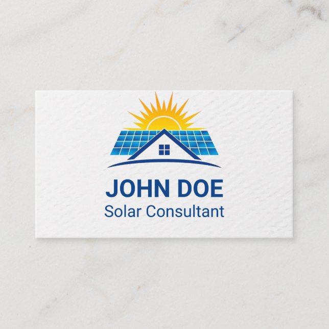 Carte De Visite Modern Solar Energy Business Card (Devant)