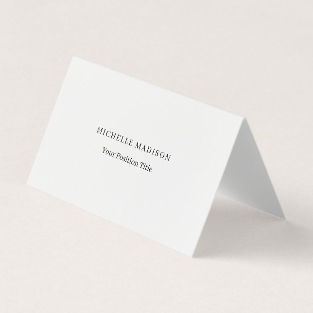 Carte De Visite Modern Trendy Minimalist Professional Plain (Devant)