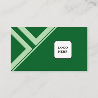 Carte De Visite Modern Triangle Design Dark Green Business Card