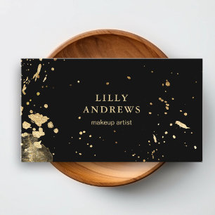 Carte De Visite Modern Watercolour Weiss, noir, or