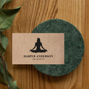 Carte De Visite Modern Yoga Instructeur Professionnel Logo Busines