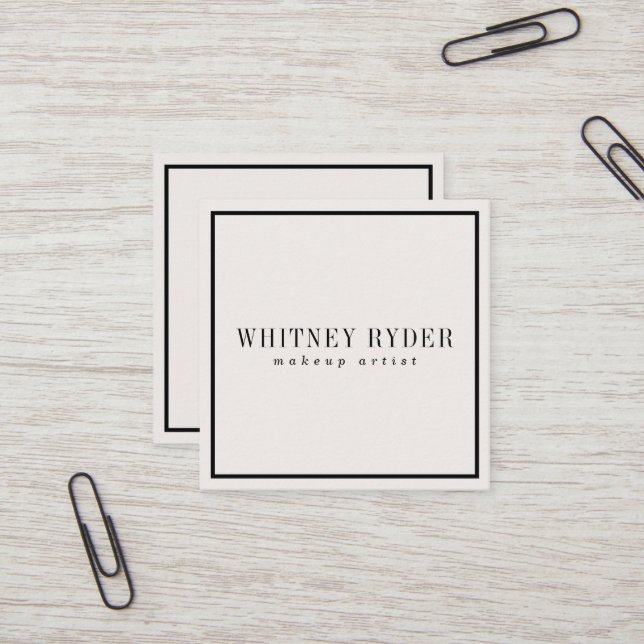 Carte de visite moderne (Devant/Arrière en situation)