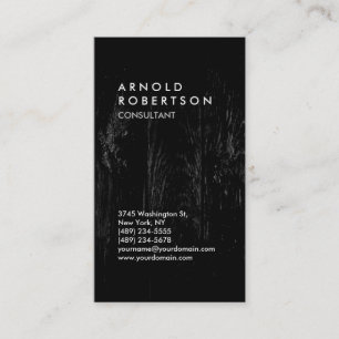 Carte de visite moderne à effet bois noir tendance