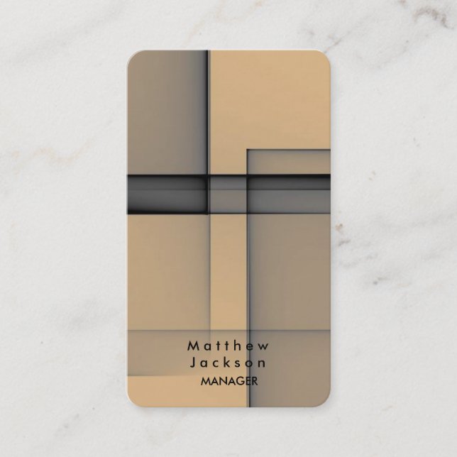 Carte De Visite Moderne Abstrait Élégant Professionnel Manager (Devant)