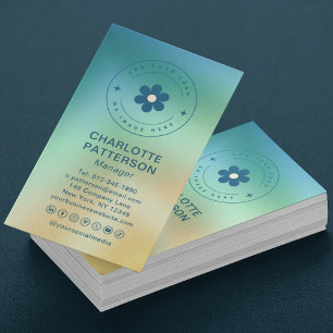 Carte De Visite Moderne Abstrait Gradient tendance Ajouter un logo