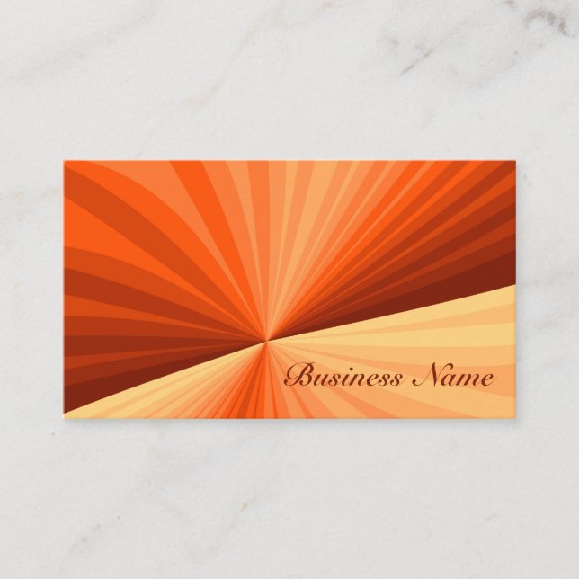 Carte De Visite Moderne Abstrait Orange Rouge Vanille Graphique Fr (Devant)