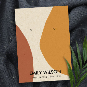 CARTE DE VISITE MODERNE ABSTRAIT TERRACOTTA ART ROUGE ÉCRAN