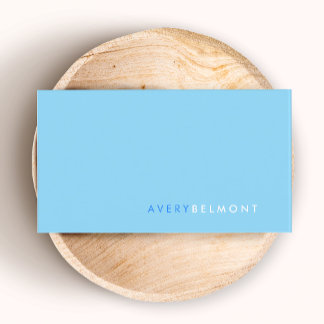 Carte De Visite Moderne Aqua Blue Professional Minimaliste